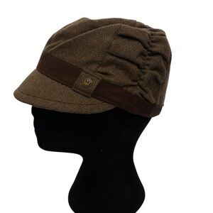 Goorin Brothers Schoolcraft wool-blend brown herringbone schoolboy cap Women’s S